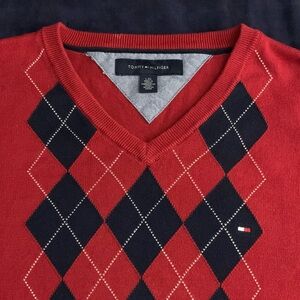 TOMMY HILFIGER All Cotton Argyle Sweater